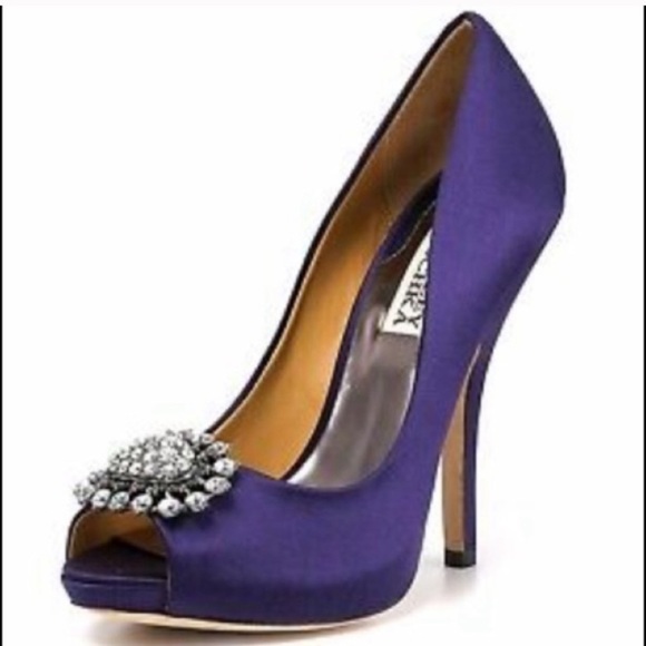 Badgley Mischka Shoes - Badgley Mischka Goodie Peep Toe Embellished Pumps